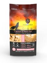 AMBROSIA Puppy begrūdis su vištiena ir šviežia žuvimi sausas maistas jauniems šuniukams Chicken & Fresh Fish 2 kg