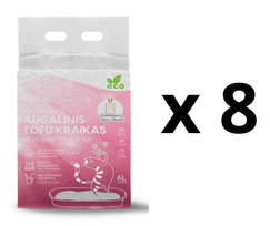 8 VNT. - Kraikas katėms TOFU BeloCat, Victoria's Cat's Secrets, 6 l (2,5 kg), 2 mm granulės