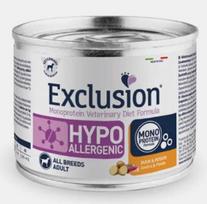 Exclusion Hypoallergenic konservai šunims su antiena ir bulvėmis 200 g