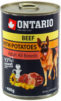 Ontario konservai šunims su jautiena, paskaninta žolelėmis, 400 g, Beef Pate flavoured with Herbs