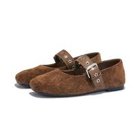 Fashion 2025 New Women's Flat Mary Janes Straight-leg Ballet Women Shoes Large Sizes, Comfortable female Loafers 35 ruda