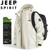 JEEP SPIRIT Men's Outdoor Casual Hooded Jacket L balta