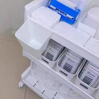 Buitinis pakabinamas plastikinis laikymo krepšelis Virtuvė Vonios kambarys Mini organizatoriai mažiems daiktams nešiojama laikymo dėžutė gray