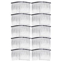 10lots Metal Wire Hair Combs 20 Teeth Wedding Veil Comb Elegant Hairstyling Tool for Bride and Bridesmaids 1 sidabras