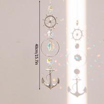 Suncatcher Crystal Moon Star Rainbow Sun Catcher Wind Chime Pendant Sun Catcher Pendants Outdoor Garden Yard Hanging Decor as show white