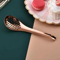 Stainless Steel Spherification Spoon, Slotted Caviar Spoon To Take Out Olives Capers From Jar, Molecular Gastronomy Kitchen Tool E white