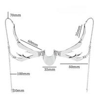 Niche Design Alien Fluid Mechanical Wind Cyberpunk Metal Mask Earrings Lip Rings Adjustable Face Accessories Men and Women white