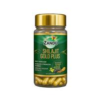 Zandu Shilajit/Shilajeet Gold Plus Kapsulės I Padidina Ištvermę, Jėgą ir Energiją per 28 Dienas | 60 Kapsulių I 100% Grynas Himalajų Shilajit su 24K Auks auksas