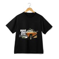 GTA San Andreas Drive-By Graphic T-Shirt Retro Video Game Streetwear Tee L gray