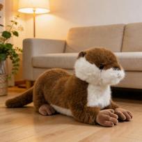 40cm Imitacinis ūdros pliušinis lėlė Animacinis gulintis ilgauodegis jūrų ūdra Gyvūnas kimštas žaislas Namų dekoracija Dovana vaikams about 40cm brown