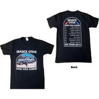 Seasick Steve Unisex T-Shirt: Full Colour Sonic Soul Surfer (Back Print) M black
