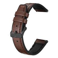 Silicone Leather Band For TicWatch Pro 3 Ultra GPS/LTE Smartwatch Strap For TicWatch Pro X/2021/GTX/GTH/E2 S2 Watchband Bracelet 20mm black