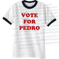 2026 Napoleon Dynamite Vote for Pedro T-Shirt Summer Fashionable Streetwear Breathable Causal Short Sleeve Y2k Clothing Top S white