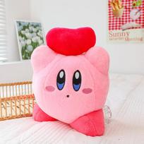 Cute Star Kirby Pillow Doll Love Kirby Plush Toy Sleeping Accompanying Doll Grabbing Machine Doll 35 cm 0.35kg red