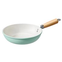 Home Use Blue Ceramic Non-Stick Frying Pan - Multi-Purpose Skillet Compatible with All Stoves, Wholesale Hot Sale 22-Thickened Glass Lid white