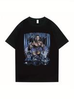 Funny Uncrowned Kevin Levrone Pump Cover Meme Print T-Shirt- Black Cotton Retro Graphic Tee for Men& Women S gray