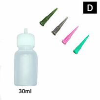 30ml Chna antgalio kūno dažų buteliukas Tatuiruočių tapybos chnos rinkinys Plastikinis buteliukas su 4 antgaliais white