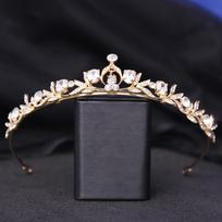 DIEZI Korėjietiškos Merginos Cirkonio Maža Karūna Tiara Moterims Vestuvių Nuotakos Princesė Gimtadienio Šventė Elegantiški Gėlių Kristalų Aksesuarai auksas