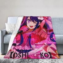 Oshi No Ko Anime Blanket Soft Quality Throw Blanket for Winter Warmth Perfect for Bed Sofa Outdoor Use Gift for Fans 75X95CM pink