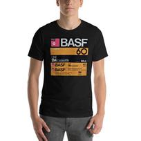 Marškinėliai BASF kasetės Retro Vintažiniai Audiofilai Unisex Sunkios Medvilnės Marškinėliai S įvairiaspalvis