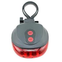 Bicycle Warning Tail Light Waterproof LED Night Riding Safety Warning Rear Lamp Taillight MTB Bike Rear Lights Cycling Parts raudona