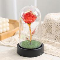 Gold Foil Rose Night Light - Eternal Flower Ornament for Valentine's Day & Birthday