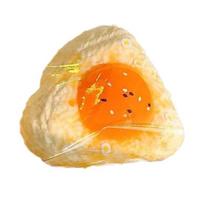 Egg Yolk Rice Ball Squeeze Toy Stress Relief Triangle Rice Ball Sensory Toy Soft Stretchy Decompression Simulated Food Fidget Toy geltona