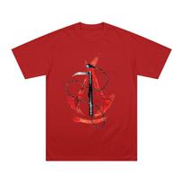 Assassins Game Creed Cartoon Print Tee Summer Cotton Breathable T Shirts Short Sleeve Fashion Unisex Oversized Retro Streetwear S red