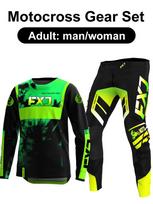 motocross gear set Enduro cross Jersey Pant Kits Racer Gear Set Off-road Mens Kits Women's mountain Downhill Motorcycle MX S-30 black