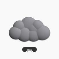 Cross-Border Leather Memory Foam Keyboard Wrist Rest Pad gray