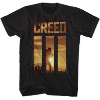Creed 3 Boxing Movie Adonis Creed Shadow Boxing In The Sunset Men's T Shirt S brown