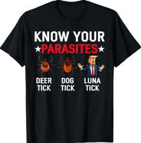 Know Your Parasites Anti-Trump Meme Trump Parody Tick Resist T-Shirt XXXL black