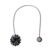 Eurofirany magnetinis užuolaidų laikiklis, 6x23 cm, juodas/baltas