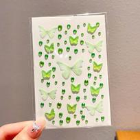 New Rhinestone Butterfly Face Stickers Pearl Temporary Tattoo Stickers Lasting Waterproof Glitter Eyeshadow Body for Festival Makeup gray
