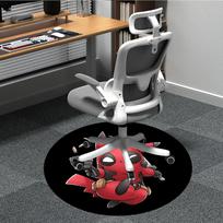 1 vnt. Pikachu Deadpool biuro apvalus kilimėlis - Puikiai tinka biuro ar darbo kambario dekoravimui, skalbiamas mašinoje, neslystanti nugarėlė, dekoratyvinis grindų kilimėlis 80cm gray