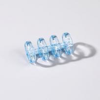 Colorful Transparent 4-Hole Loose-Leaf Binder Rings, Removable Clips for DIY Student Notebooks šviesiai mėlyna spalva