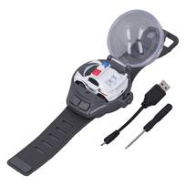 RC Car Watch Toys 2.4GHz Cartoon Cute USB Charging Watch Remote Control Car Toy for Boys Girls Gifts red