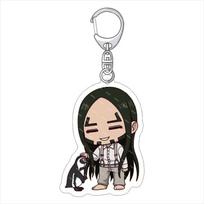 Golden Divine Power Anime Keychain Acrylic Figures Sugimoto Saichi Cosplay Pendant Key Ring Hanging Jewelry Fans Collection Gift beige