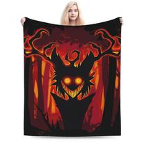 Hazbins Hotels Vox Solo Metal Blanket Super Soft Throw Blanket Winter Girls Living Room Travel Office Bedspread Size: 75*100cm, Weight: 230 GSM black