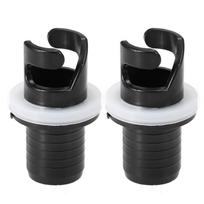 2 vnt pripučiamos valties baidarės oro vožtuvo adapterio pripūtimo oro pėdos siurblio žarnos adapterio vožtuvo jungtis black