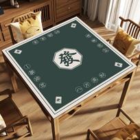 Anti-slip Foldable Rubber Eco-Friendly Water Resistant Table Mat for Mahjong Poker Games Thick Noise-reducing Entertainment 6060cm white