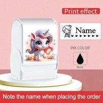 Personalizuotas vardo antspaudų rinkinys vaikams - Individualizuotas vandeniui atsparus žaislų dovanų rinkinys su neišblunkančiais dažais Mokinio Kūdikio Darželio Antspaudas white