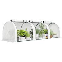 295 x 100 cm Low Tunnel Greenhouse - White 295 x 100 x 80 cm balta
