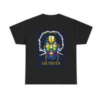 Lil Tecca Graphic T Shirt Retro Rap Hip Hop Unisex Heavy Cotton Tee L blue
