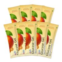 D-Alive gliukozės gelio paketėliai – Greitai veikianti gliukozė hipoglikemijai ir žemam kraujo cukrui malšinti – Momentinės energijos gelis sportininkams (Mango) – 15g x 9