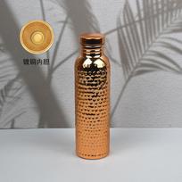 27oz Varinis vandens buteliukas gėrimui Kaltas varinis kelioninis puodelis Izoliuotas nerūdijančio plieno Rankų darbo lauko vandens puodelis 800ml brown