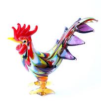 Murano stiklo gaidžio figūrėlė Ornamentas Spalvingas Mielas gaidelis Maža statulėlė Namų stalo dekoras Kolekcija Kalėdos Naujųjų Metų dovanos about 9cm red