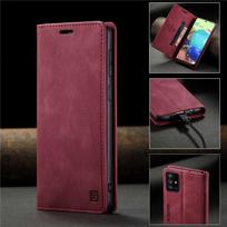 Magnetinis atverčiamas odinis telefono dėklas, skirtas Samsung Galaxy A13 A23 A33 A53 A73 A14 A24 A34 A54 A52 A51 A50, piniginė, kortelių laikiklis, Coque Etui Samsung A40 raudona