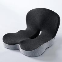 Ergonomic Seat Cushion with Backrest,Soft, Supportive, and Washable Office Chair Pad for Hip and Waist Comfort, Ideal for Long Seat One Size black
