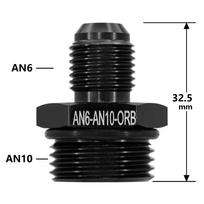 AN6 AN8 AN10 M14 M16 M18 1/2 1/4 3/8 NPT Tiesus Vyriškas Sraigtinis Jungiklis Kuro Alyvos Oro Žarnos Jungiamoji Detalė Adapteris AN6-AN10-ORB-BK